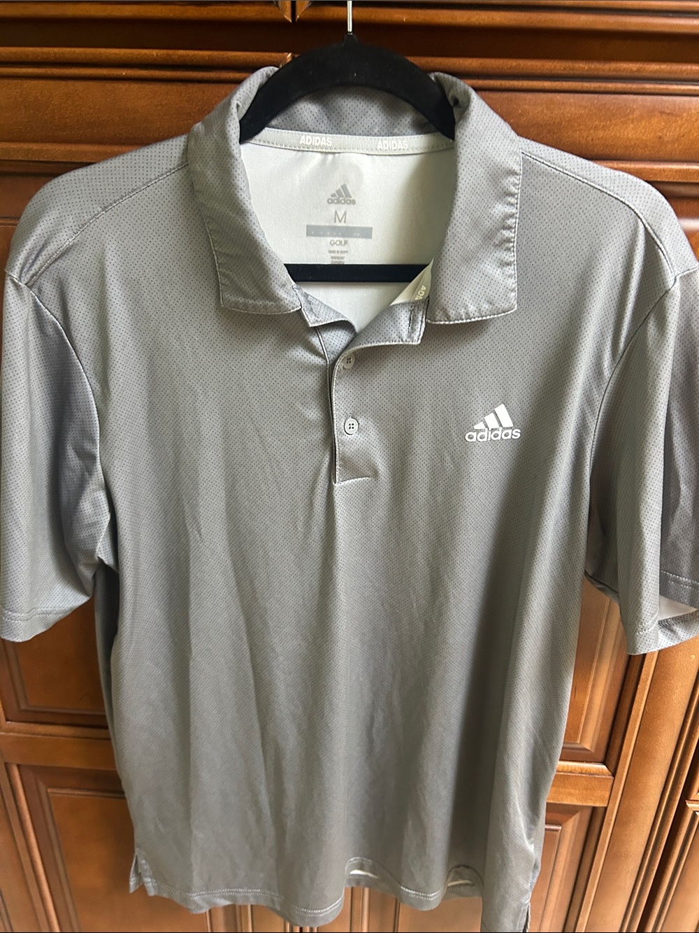 adidas Men’s Light Gray Performance Polo